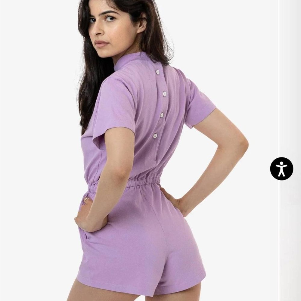 Los Angeles Apparel - Garment dye t-shirt romper